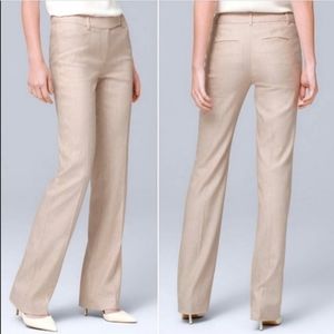 White house black market tan lined dress pants